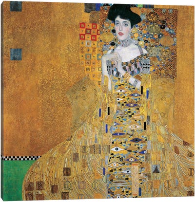 Portrait Of Adele Bloch-Bauer I, 1907 Canvas Art Print - Gustav Klimt