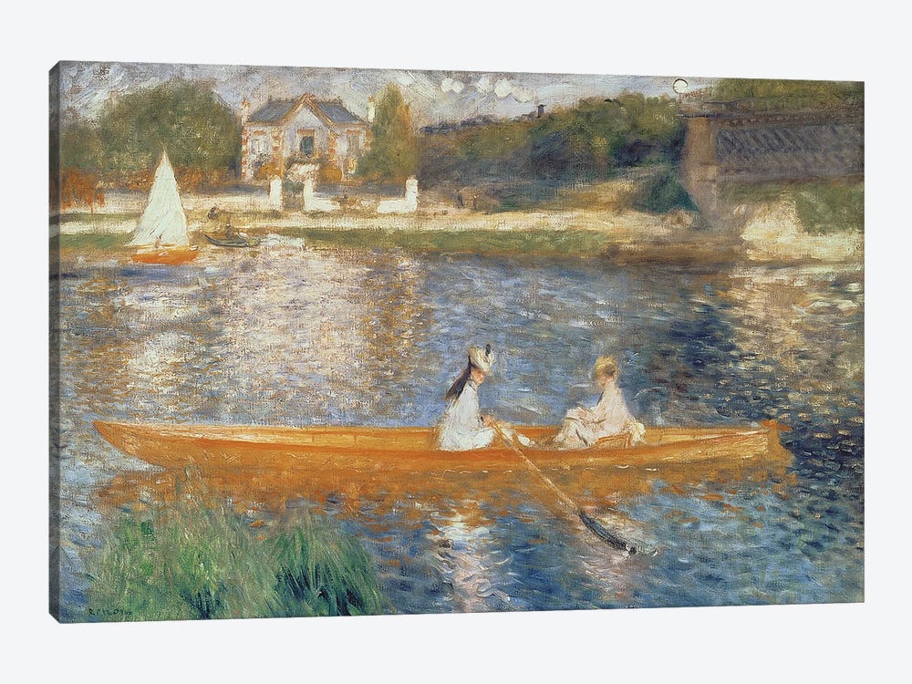 Boating On The Seine, c.1879 by Pierre Auguste Renoir 1-piece Canvas Art