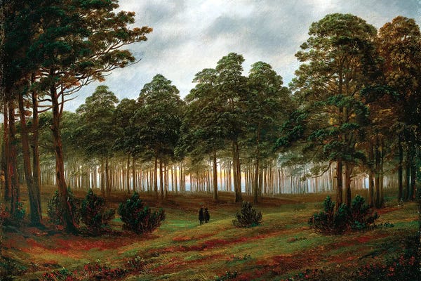 Romanticism: Evening, 1820-26 by Caspar David Friedrich