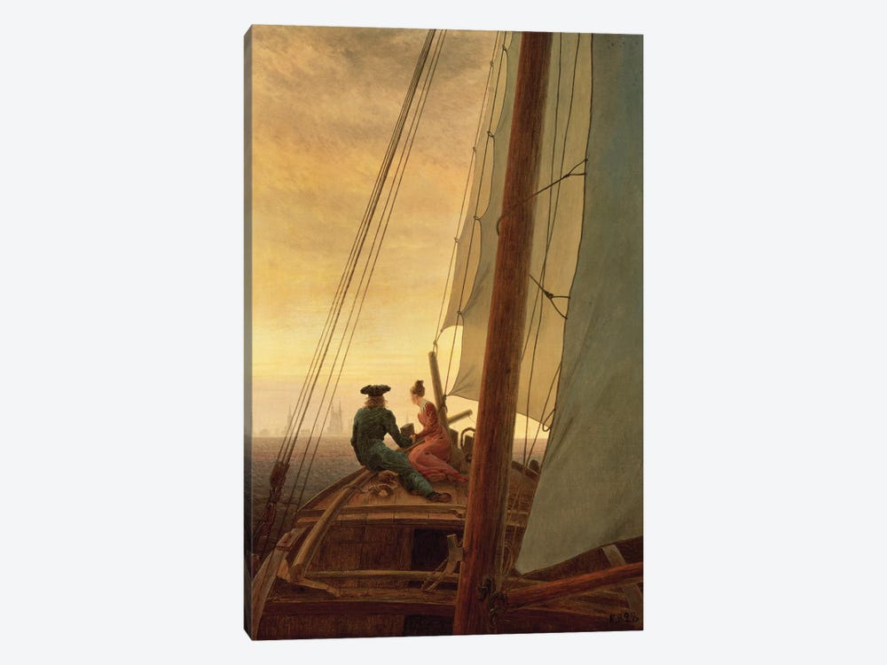 On Board A Sailing Ship, 1819 by Caspar David Friedrich 1-piece Canvas Art Print