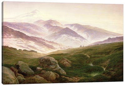 Reisenberg, The Mountains Of The Giants, 1839 Canvas Art Print - Caspar David Friedrich