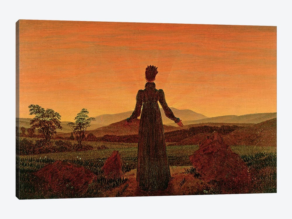 Woman At Dawn by Caspar David Friedrich 1-piece Canvas Art Print