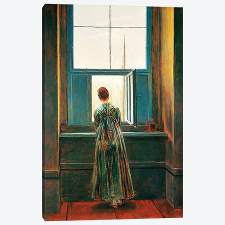 Woman At Window Canvas Print #BMN6442} by Caspar David Friedrich Canvas Print