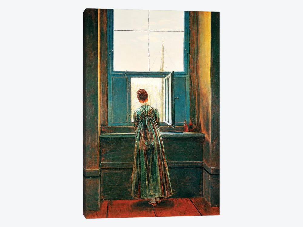 Woman At Window 1-piece Canvas Wall Art