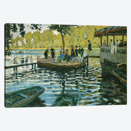 La Grenouillere, 1869 Canvas Print #BMN6444} by Claude Monet Canvas Art