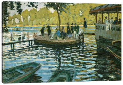 La Grenouillere, 1869 Canvas Art Print - Claude Monet