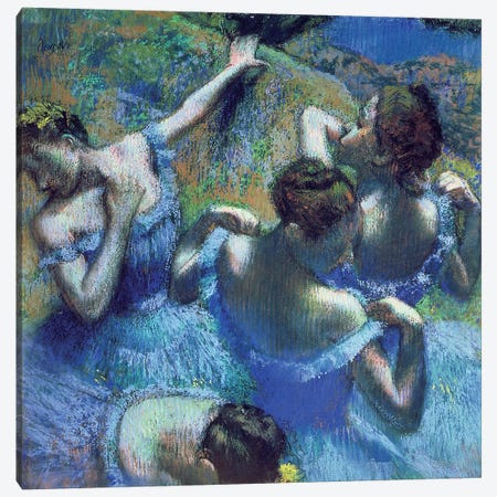 Blue Dancers, c.1899 Canvas Print #BMN6445} by Edgar Degas Canvas Art
