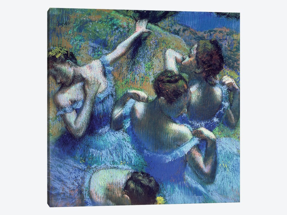 Blue Dancers, c.1899 by Edgar Degas 1-piece Canvas Print