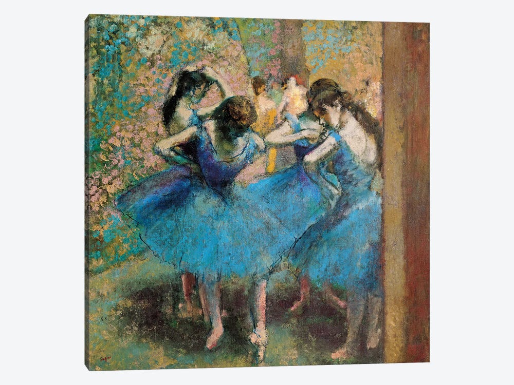 Dancers In Blue, 1890 by Edgar Degas 1-piece Canvas Artwork