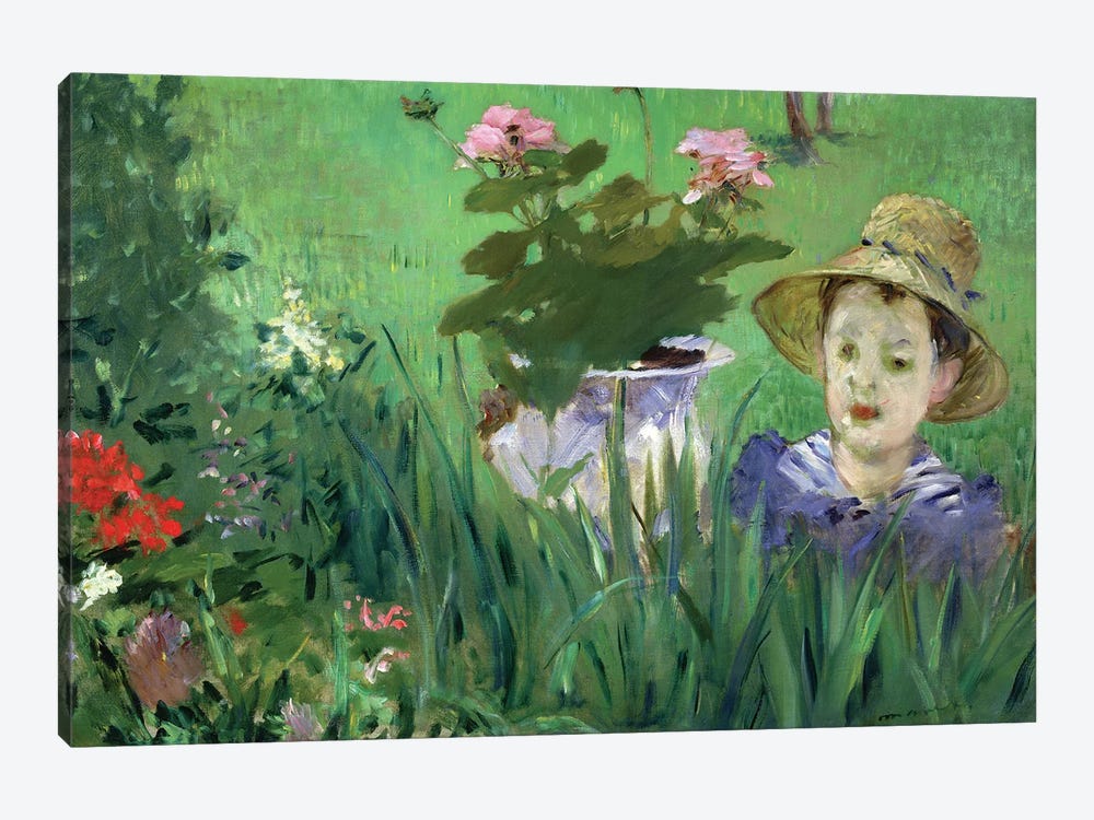 Child In The Flowers (Jacques Hoschede), 1876 1-piece Canvas Art Print