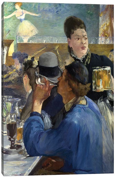Corner Of A Café-Concert, 1878-80 Canvas Art Print - Beer Art