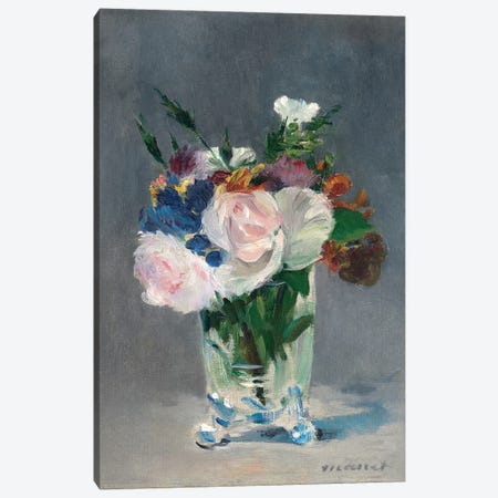 Flowers In A Crystal Vase, c.1882 Canvas Print #BMN6451} by Edouard Manet Canvas Artwork