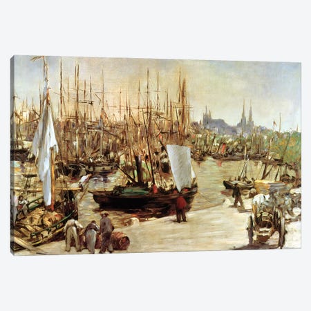The Port Of Bordeaux, 1871 Canvas Print #BMN6455} by Edouard Manet Art Print