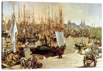The Port Of Bordeaux, 1871 Canvas Art Print - Edouard Manet