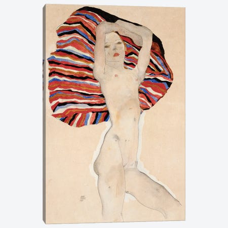 Act Against Coloured Material, 1911 Canvas Print #BMN6457} by Egon Schiele Canvas Art Print