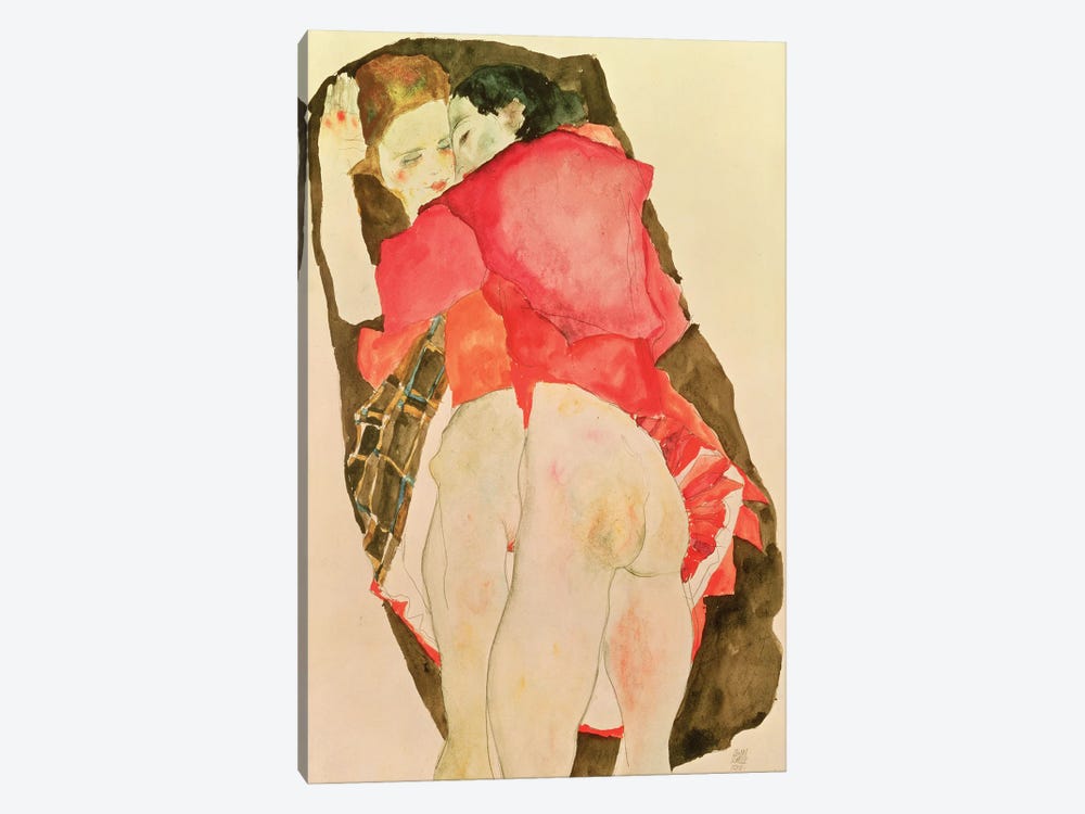 Lovers, 1911 by Egon Schiele 1-piece Art Print