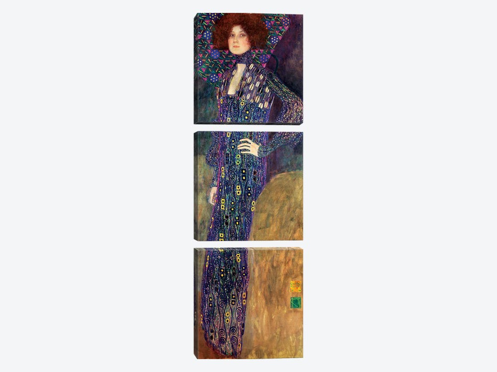 Emilie Floege, 1902 by Gustav Klimt 3-piece Canvas Print