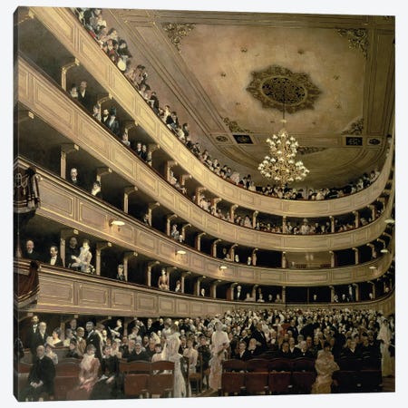 The Auditorium Of The Old Castle Theatre, 1888 Canvas Print #BMN6474} by Gustav Klimt Canvas Art Print