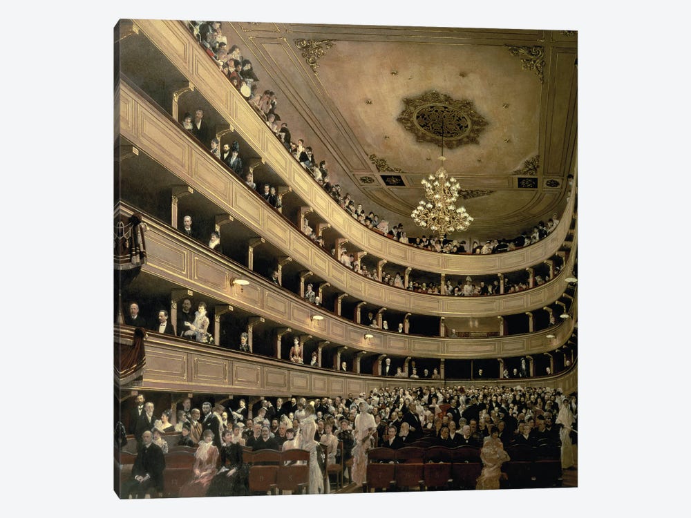 The Auditorium Of The Old Castle Theatre, 1888 by Gustav Klimt 1-piece Art Print