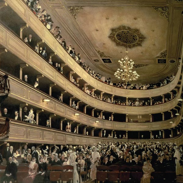 Interiors: The Auditorium Of The Old Castle Theatre, 1888 by Gustav Klimt