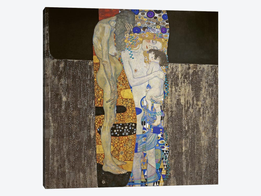 The Three Ages Of Women, 1905 by Gustav Klimt 1-piece Canvas Wall Art