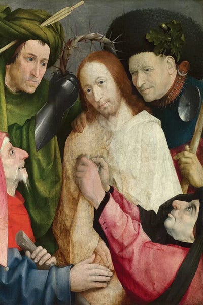 Christ Mocked (The Crowning With Thorns), c.1490-1500 by Hieronymus Bosch framed canvas print