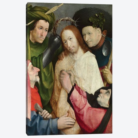Christ Mocked (The Crowning With Thorns), c.1490-1500 Canvas Print #BMN6476} by Hieronymus Bosch Art Print