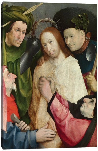 Christ Mocked (The Crowning With Thorns), c.1490-1500 Canvas Art Print - Hieronymus Bosch