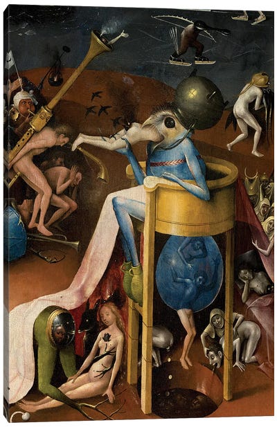 Detail Of The Prince Of Hell, The Garden Of Earthly Delights, 1490-1500 Canvas Art Print - Dreamscape Art