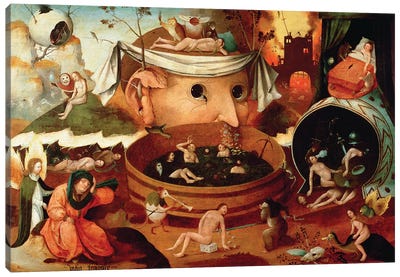 Vision de Tondal (Tondal's Vision) Canvas Art Print - Hieronymus Bosch