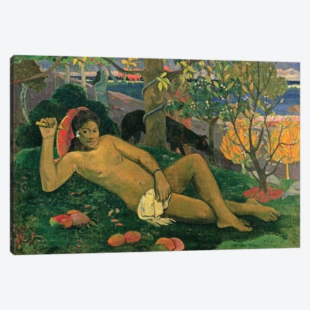 Te Arii Vahine (The King's Wife), 1896 Canvas Print #BMN6493} by Paul Gauguin Canvas Wall Art