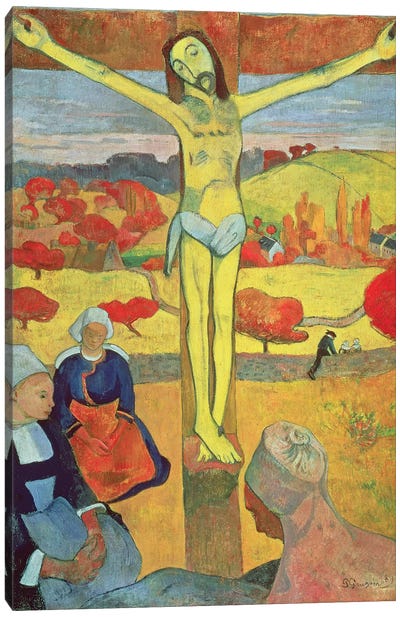 Yellow Christ, 1889 Canvas Art Print - Paul Gauguin