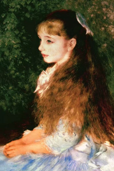 Portrait Of Mademoiselle Irene Cahen d'Anvers, 1880 by Pierre-Auguste Renoir metal wall art