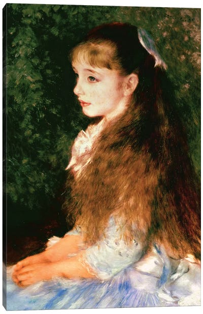 Portrait Of Mademoiselle Irene Cahen d'Anvers, 1880 Canvas Art Print - Pierre Auguste Renoir