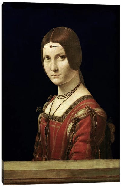 Portrait of a Lady from the Court of Milan, c.1490-95  Canvas Art Print - Renaissance Art