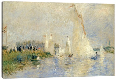 Regatta At Argenteuil, 1874 Canvas Art Print - Sailboat Art