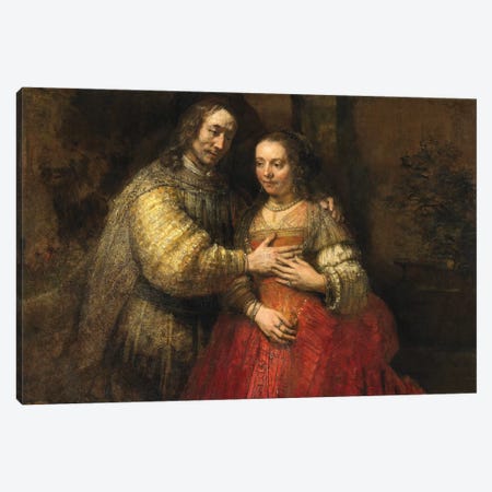 The Jewish Bride, c.1667 Canvas Print #BMN6505} by Rembrandt van Rijn Art Print