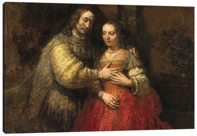 The Jewish Bride, c.1667 Canvas Art Print - Rembrandt van Rijn