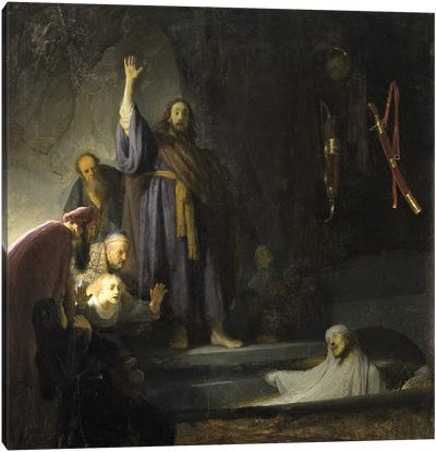 The Raising Of Lazarus, c.1630-2 Canvas Art Print - Chiaroscuro