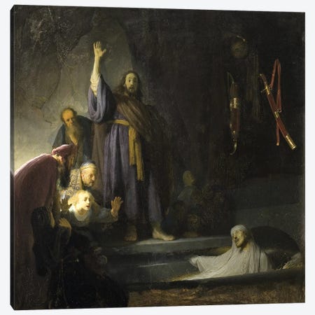 The Raising Of Lazarus, c.1630-2 Canvas Print #BMN6507} by Rembrandt van Rijn Canvas Art Print