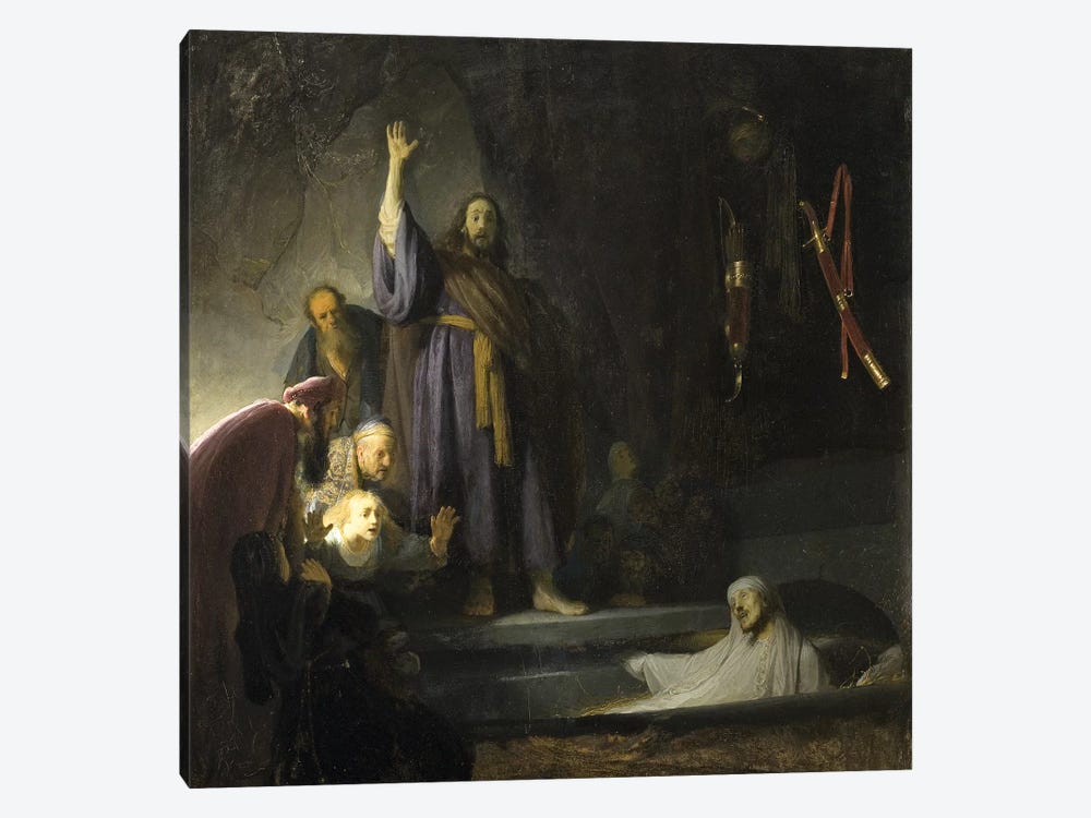 The Raising Of Lazarus, c.1630-2 by Rembrandt van Rijn 1-piece Canvas Wall Art