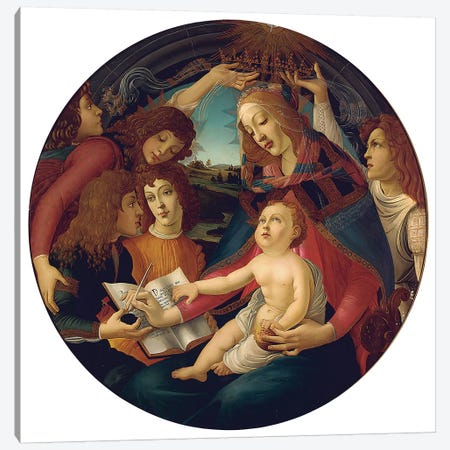 Madonna Of The Magnificat Canvas Print #BMN6508} by Sandro Botticelli Canvas Artwork