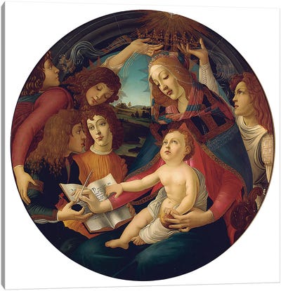 Madonna Of The Magnificat Canvas Art Print - Sandro Botticelli