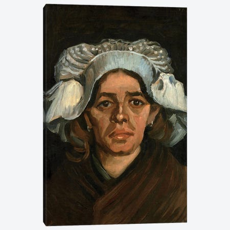 Head Of A Woman, 1885 Canvas Print #BMN6510} by Vincent van Gogh Canvas Art Print