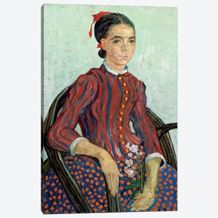 La Mousme, 1888 Canvas Print #BMN6512} by Vincent van Gogh Art Print