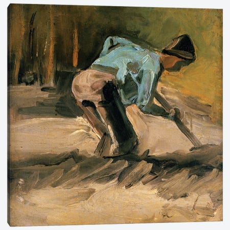 Man At Work, c.1883 Canvas Print #BMN6513} by Vincent van Gogh Canvas Art Print