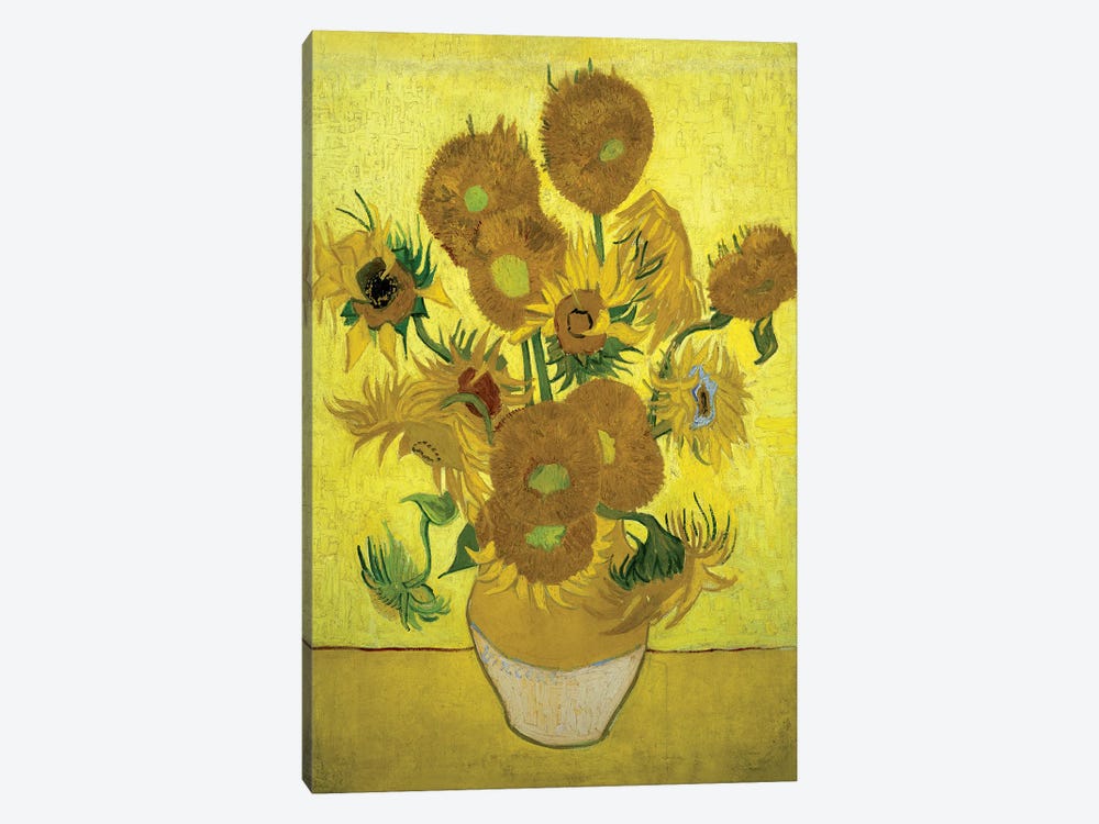 Sunflowers (Repetition Of The Fourth Version), 1889 by Vincent van Gogh 1-piece Canvas Art