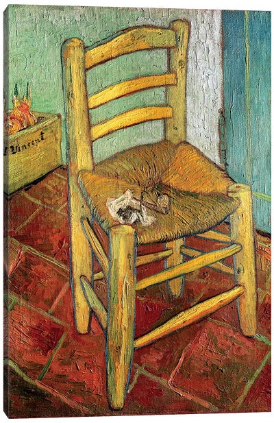 Vincent's Chair, 1888 Canvas Art Print - Post-Impressionism Art