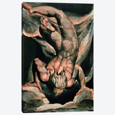 Man Floating Upside Down (Illustration From The First Book Of Urizen), 1794 Canvas Print #BMN6520} by William Blake Canvas Wall Art