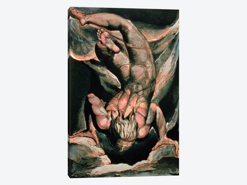 Man Floating Upside Down (Illustration From The First Book Of Urizen), 1794 by William Blake 1-piece Canvas Art Print